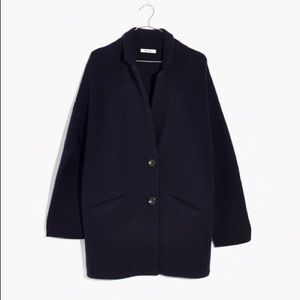 Madewell Blazer Sweater Jacket in Navy Small